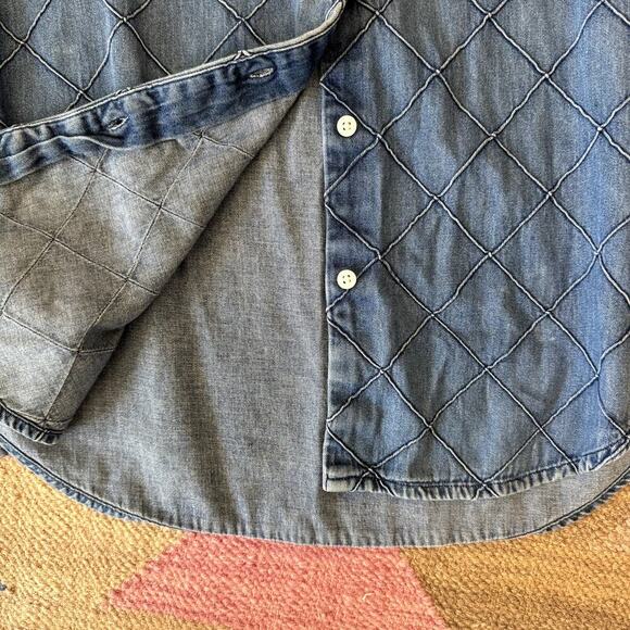 VTG 90s Cabin Creek Women's Denim 100% Cotton Button-Up Shirt Large - Picture 4 of 5